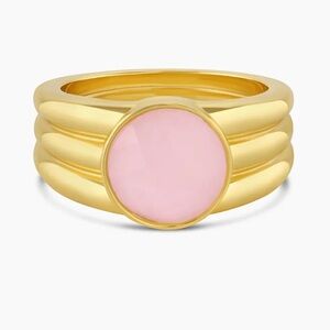 NWT Gorjana Power Gemstone - Ring of Love - in Rose Quartz, Size 8